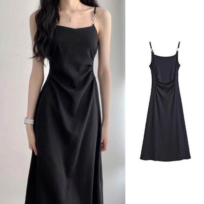 Black Camisole Dress Waist Slimming High-grade - MYLUXURY LANE ENTERPRISE