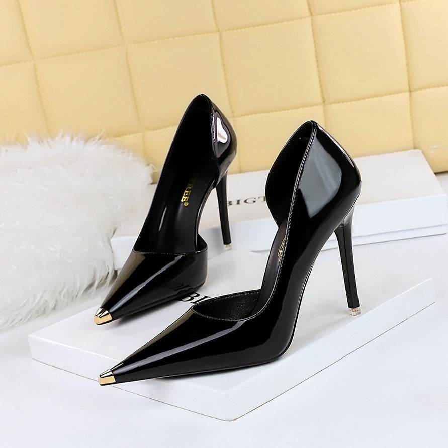 Women's Fashion Simple Hollow Low-cut High Heels - MYLUXURY LANE ENTERPRISE
