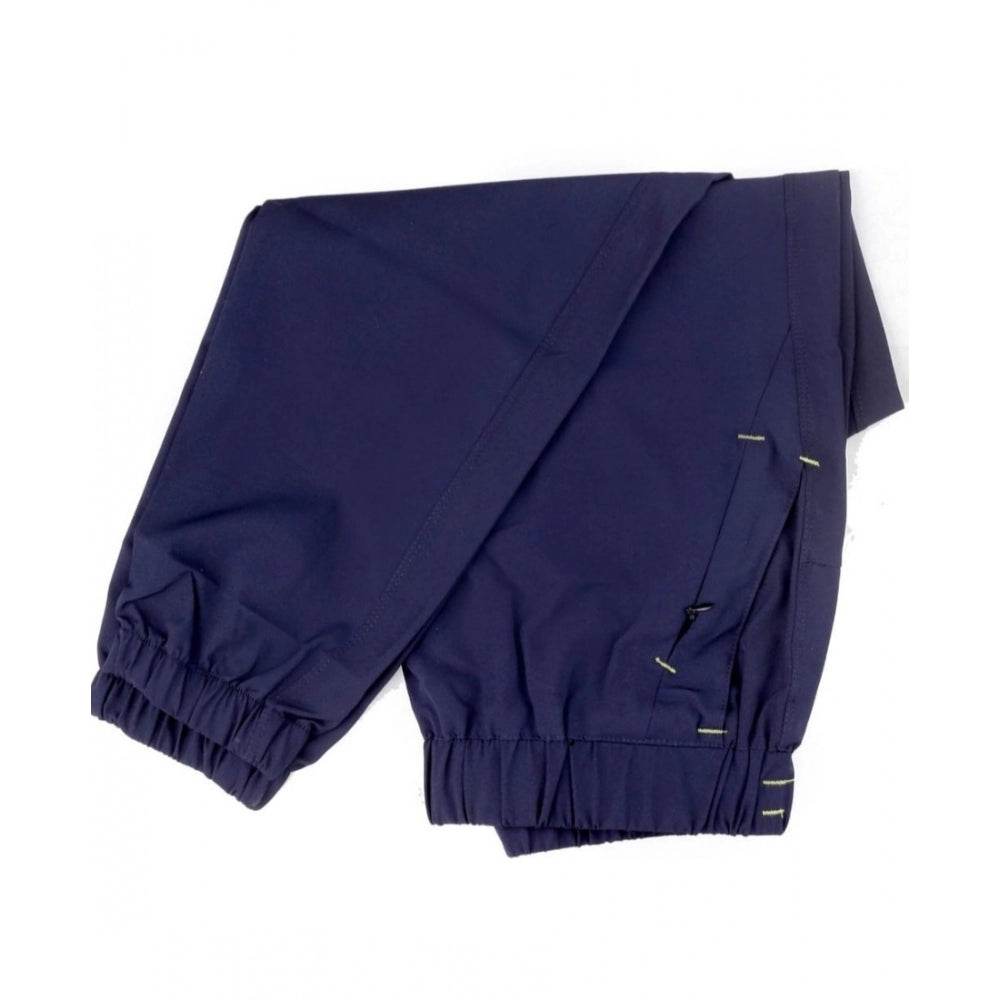 Generic Men's Polyster Solid Track Pant-Lower (Navy Blue) - MYLUXURY LANE ENTERPRISE