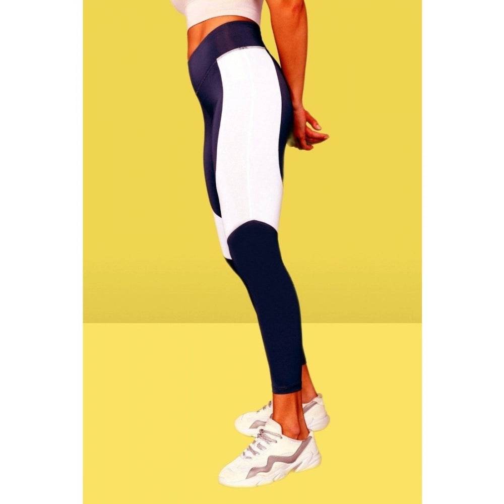 Generic Women's Polyster Solid Sport Leggings (Purple) - MYLUXURY LANE ENTERPRISE