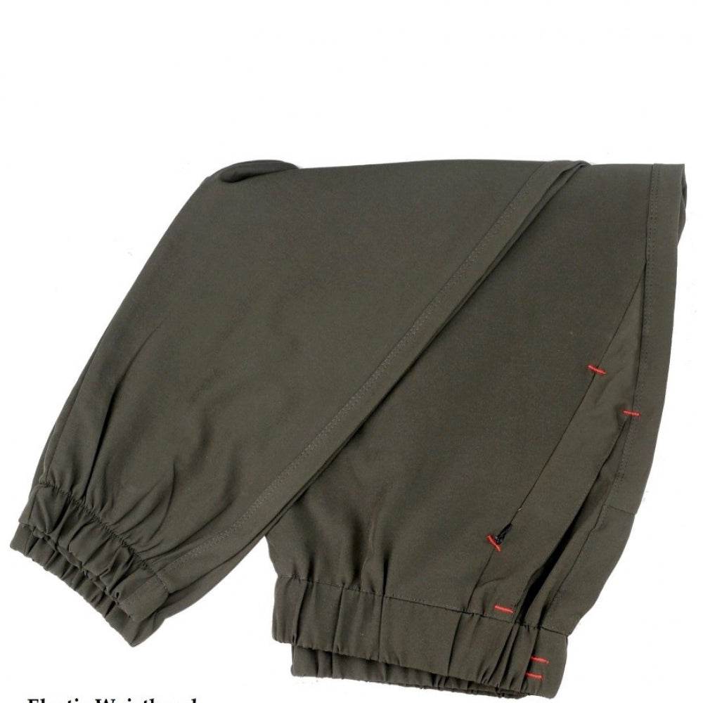 Generic Men's Polyster Solid Track Pant-Lower (Dark Green) - MYLUXURY LANE ENTERPRISE