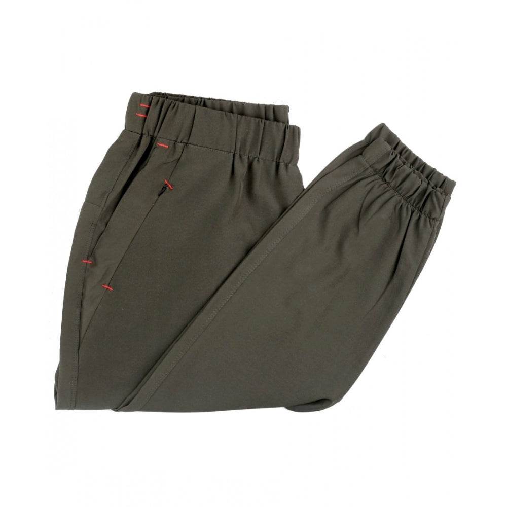 Generic Men's Polyster Solid Track Pant-Lower (Dark Green) - MYLUXURY LANE ENTERPRISE