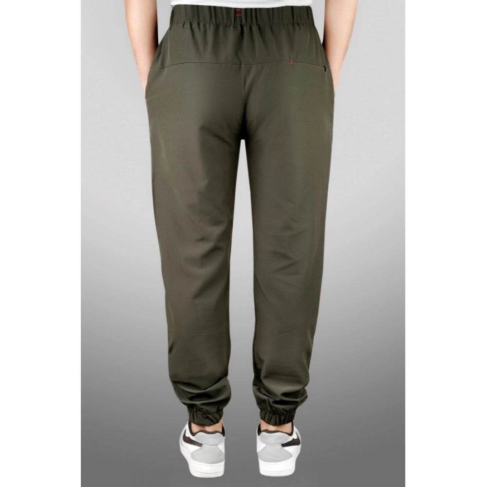 Generic Men's Polyster Solid Track Pant-Lower (Dark Green) - MYLUXURY LANE ENTERPRISE