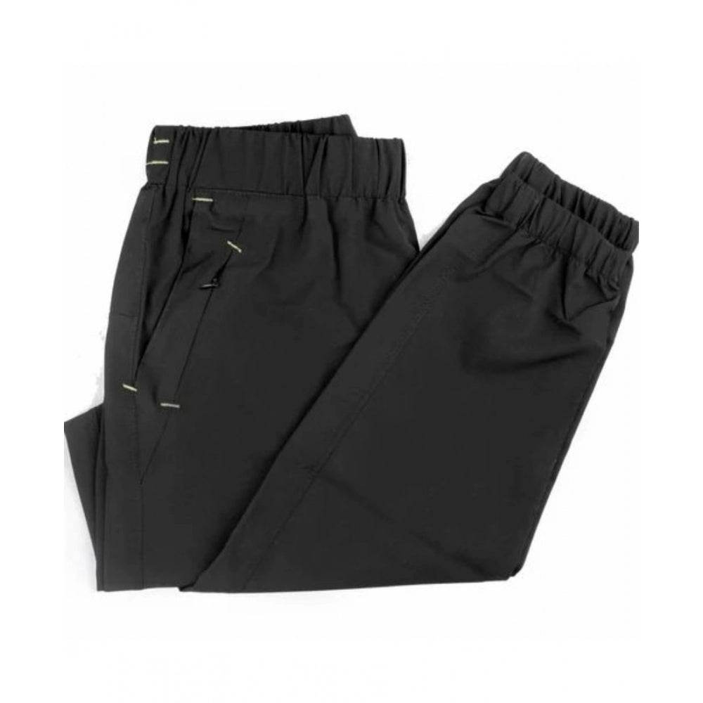 Generic Men's Polyster Solid Track Pant-Lower (Black) - MYLUXURY LANE ENTERPRISE