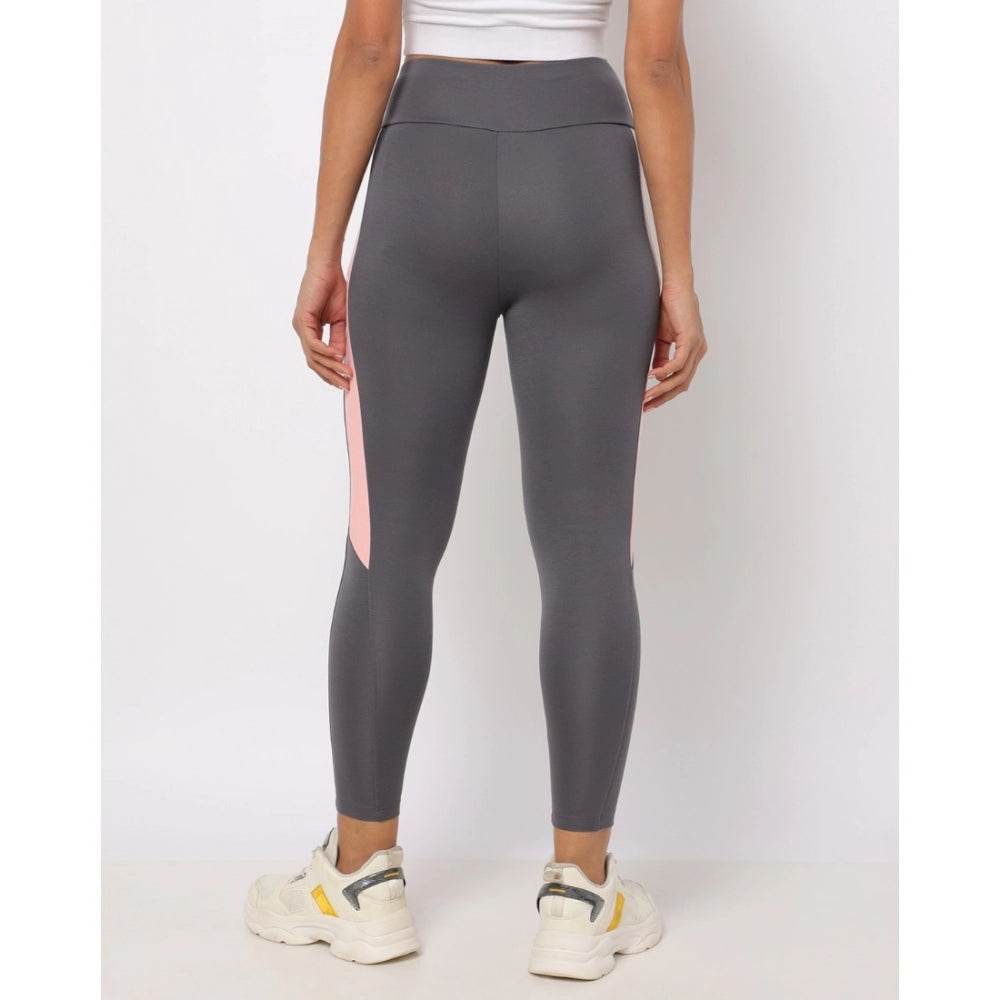 Generic Women's Polyster Solid Sport Leggings (Grey) - MYLUXURY LANE ENTERPRISE