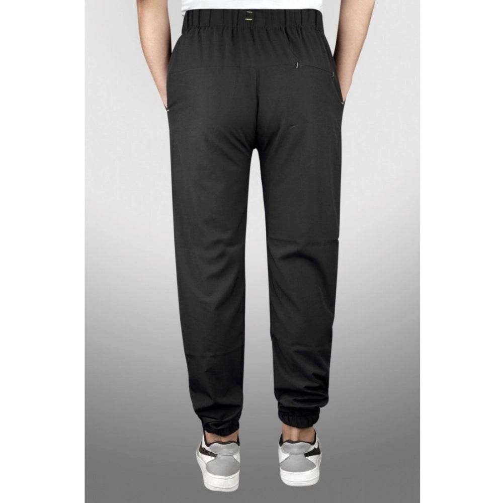 Generic Men's Polyster Solid Track Pant-Lower (Black) - MYLUXURY LANE ENTERPRISE