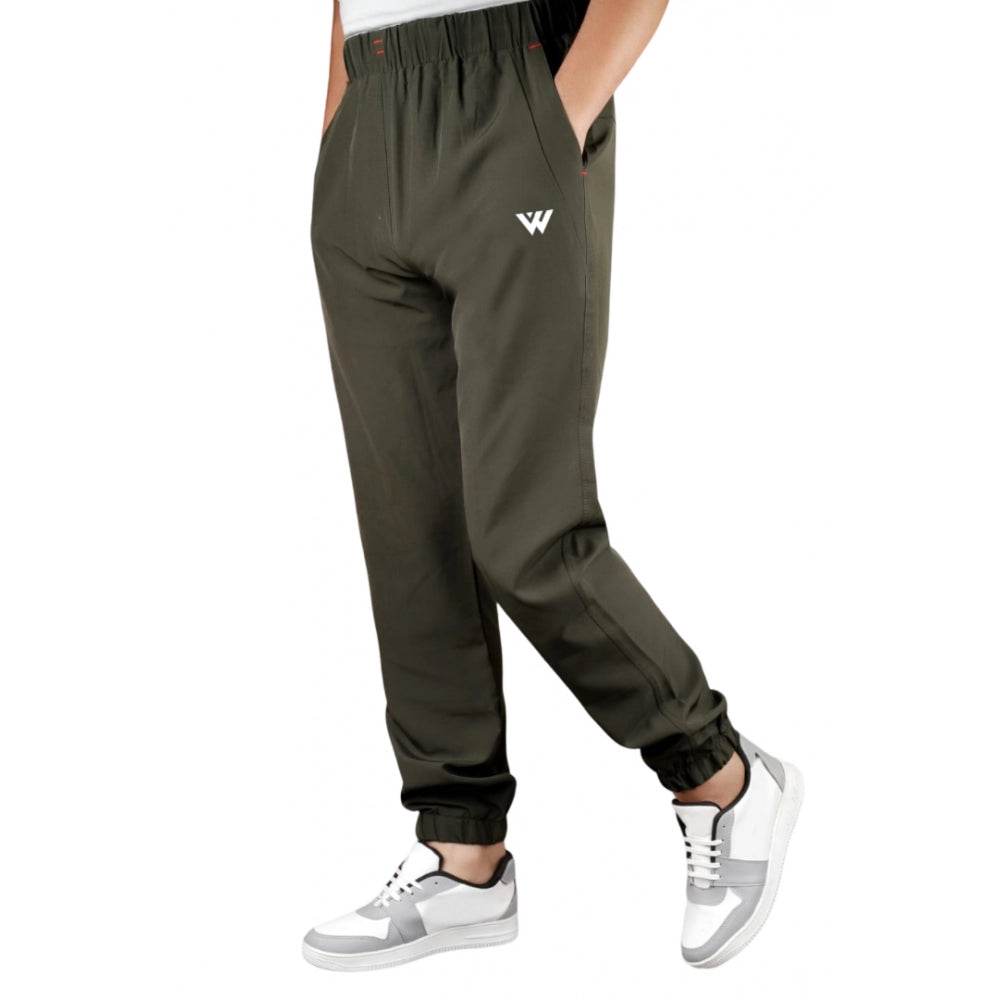 Generic Men's Polyster Solid Track Pant-Lower (Dark Green) - MYLUXURY LANE ENTERPRISE
