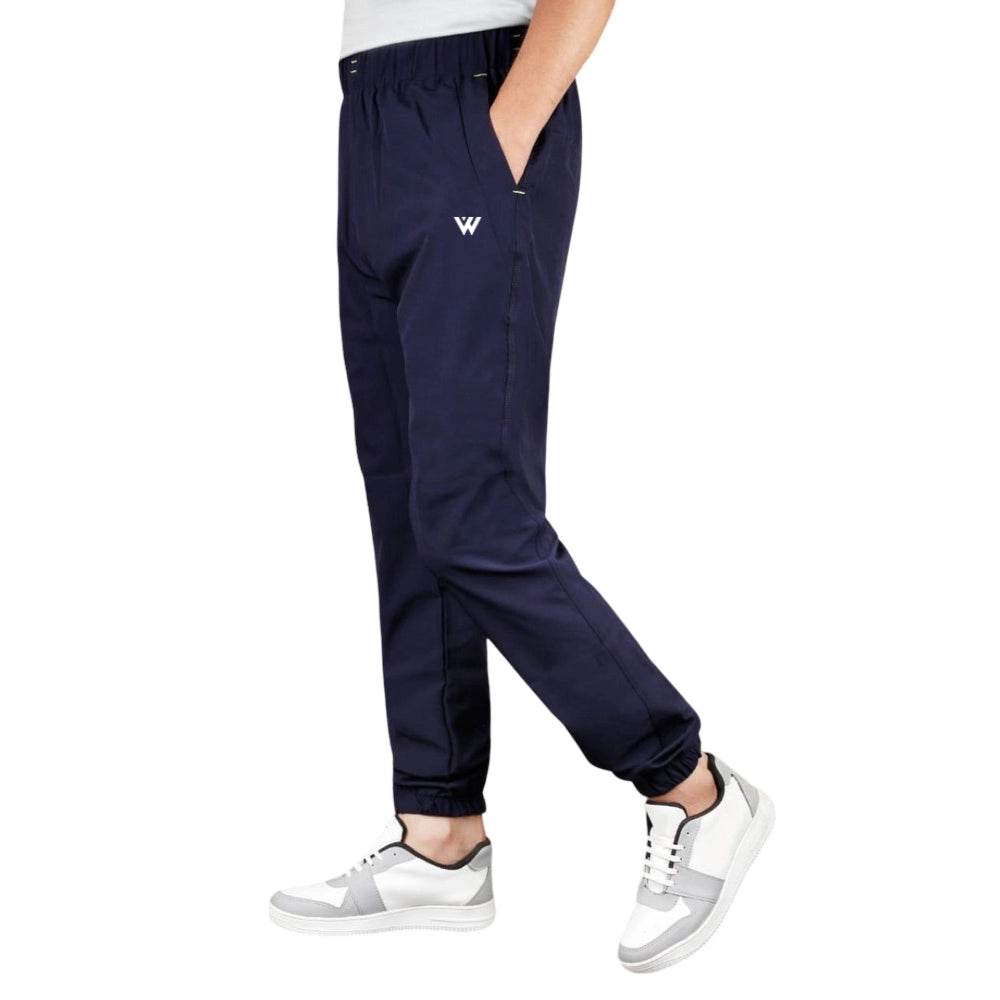 Generic Men's Polyster Solid Track Pant-Lower (Navy Blue) - MYLUXURY LANE ENTERPRISE