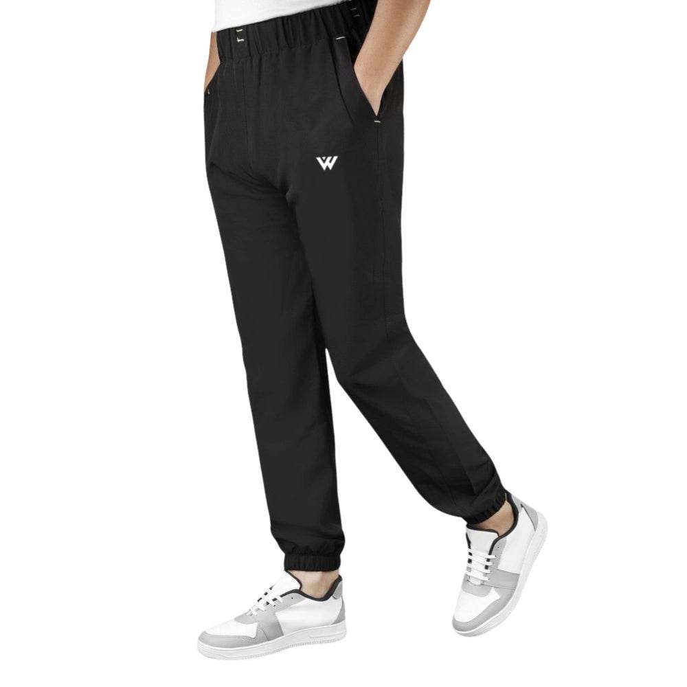Generic Men's Polyster Solid Track Pant-Lower (Black) - MYLUXURY LANE ENTERPRISE