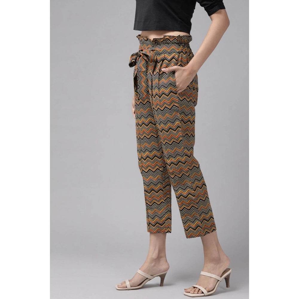 Generic Women's Casual Printed Cotton Trouser Pant (MultiColor) - MYLUXURY LANE ENTERPRISE