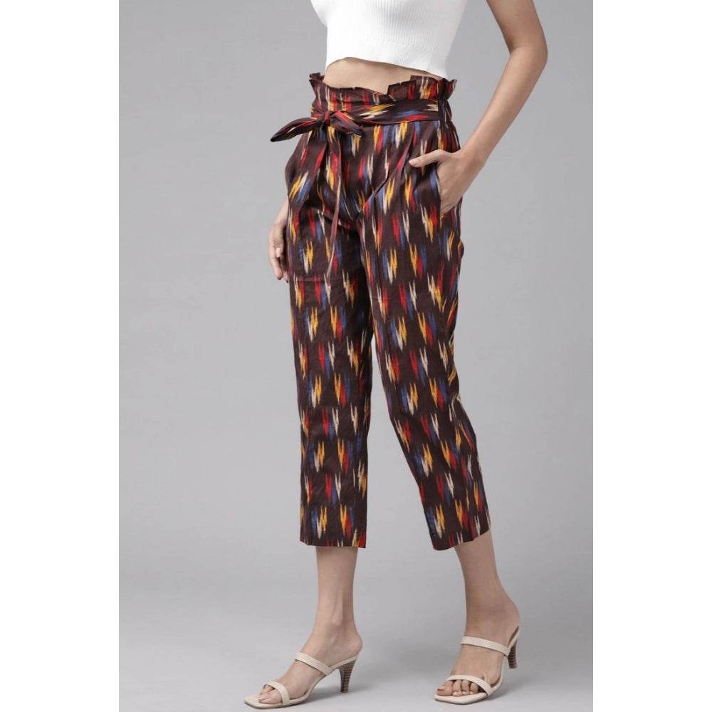 Generic Women's Casual Printed Cotton Trouser Pant (MultiColor) - MYLUXURY LANE ENTERPRISE