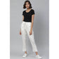 Generic Women's Casual Checked Rayon Trouser Pant (White) - MYLUXURY LANE ENTERPRISE