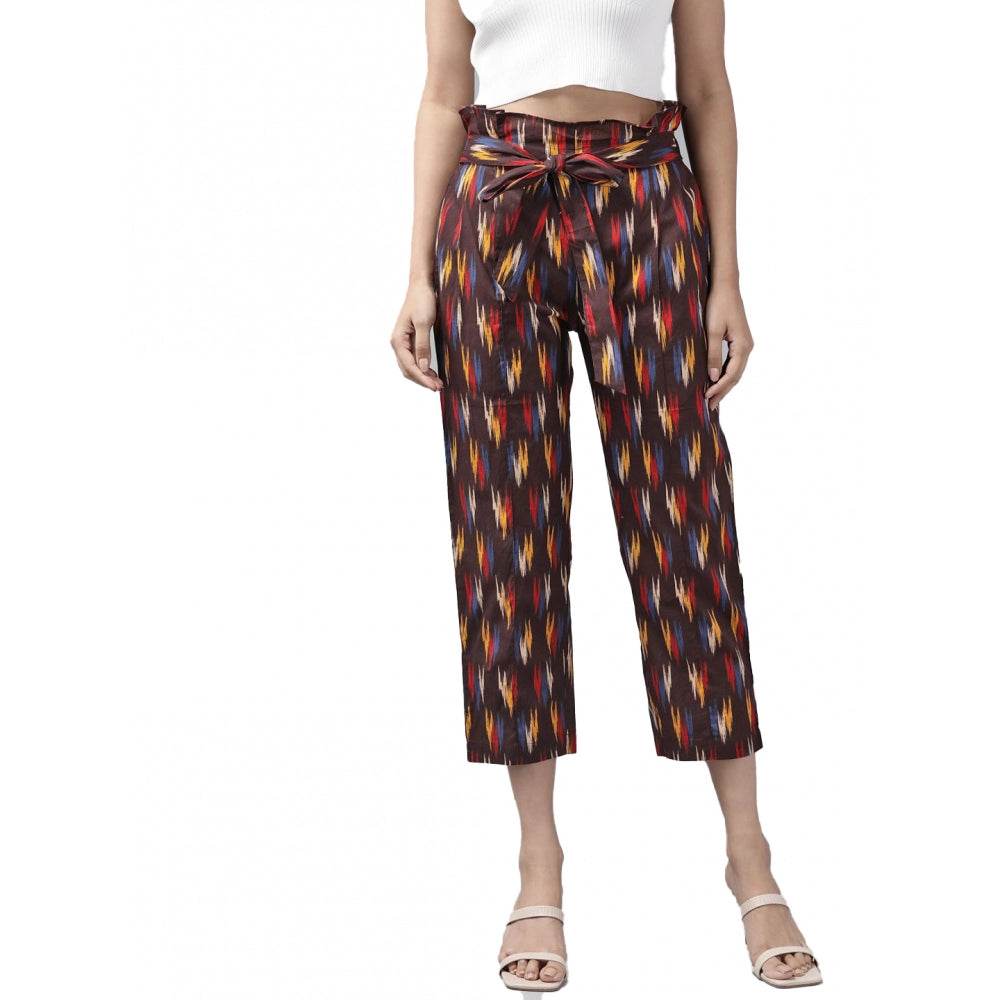 Generic Women's Casual Printed Cotton Trouser Pant (MultiColor) - MYLUXURY LANE ENTERPRISE