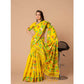 Generic Women's Cotton Printed Saree With Unstitched Blouse (Yellow, 5-6 Mtrs) - MYLUXURY LANE ENTERPRISE