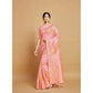Generic Women's Linen Printed Saree With Unstitched Blouse (Pink, 5-6 Mtrs) - MYLUXURY LANE ENTERPRISE