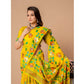 Generic Women's Cotton Printed Saree With Unstitched Blouse (Yellow, 5-6 Mtrs) - MYLUXURY LANE ENTERPRISE