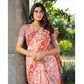 Generic Women's Cotton Printed Saree With Unstitched Blouse (Peach, 5-6 Mtrs) - MYLUXURY LANE ENTERPRISE
