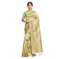Generic Women's Linen Printed Saree With Unstitched Blouse (Pista, 5-6 Mtrs) - MYLUXURY LANE ENTERPRISE