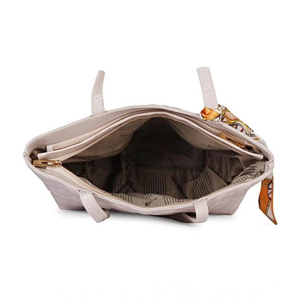 Generic Women's Polyurethane Textured  Shoulder Bag (lavender) - MYLUXURY LANE ENTERPRISE