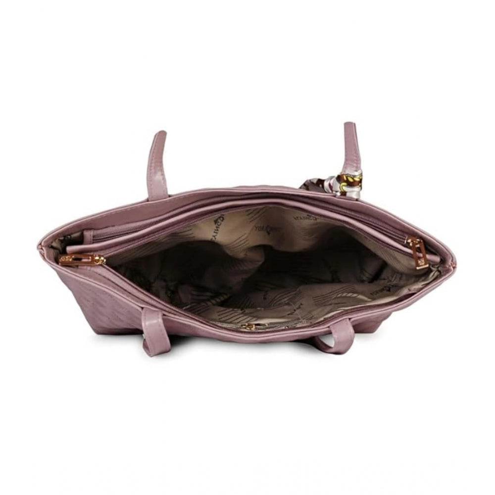 Generic Women's Polyurethane Textured  Shoulder Bag (Blush Pink) - MYLUXURY LANE ENTERPRISE