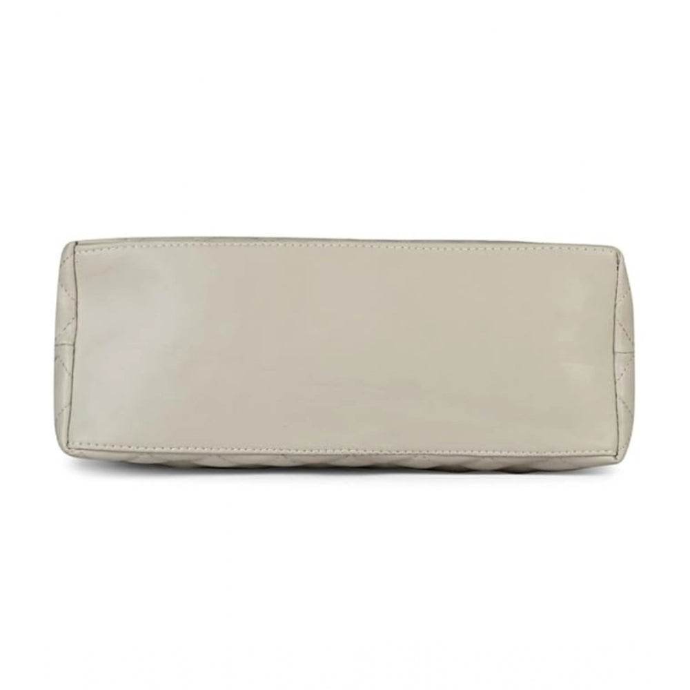 Generic Women's Polyurethane Textured  Shoulder Bag (Grey) - MYLUXURY LANE ENTERPRISE
