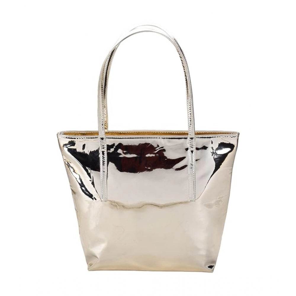 Generic Women's Synthetic Solid Shoulder Bag (Gold) - MYLUXURY LANE ENTERPRISE