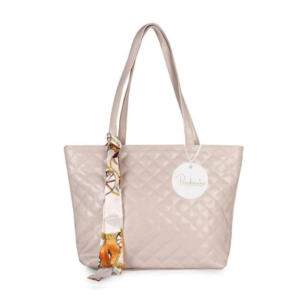 Generic Women's Polyurethane Textured  Shoulder Bag (lavender) - MYLUXURY LANE ENTERPRISE