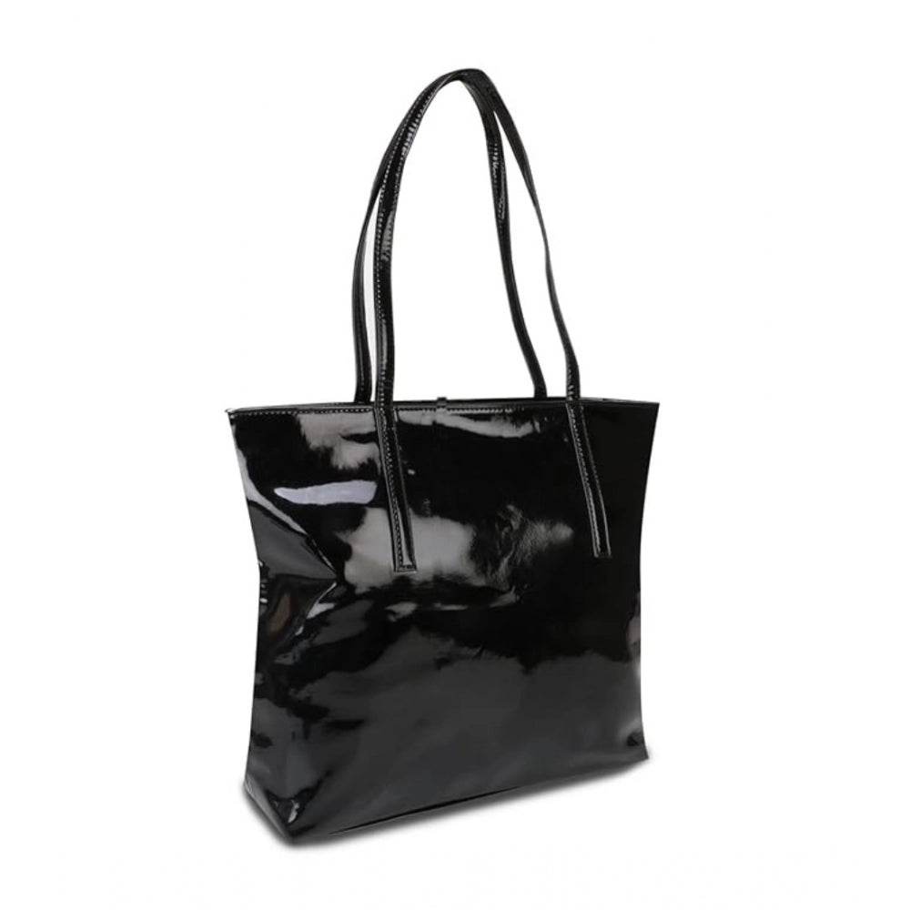 Generic Women's Synthetic Solid Shoulder Bag (Black) - MYLUXURY LANE ENTERPRISE