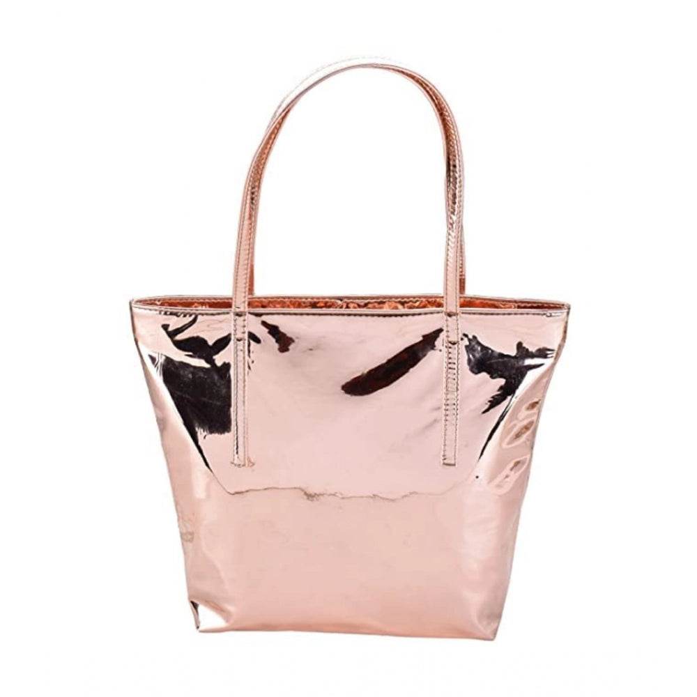 Generic Women's Synthetic Solid Shoulder Bag (Rose Gold ) - MYLUXURY LANE ENTERPRISE