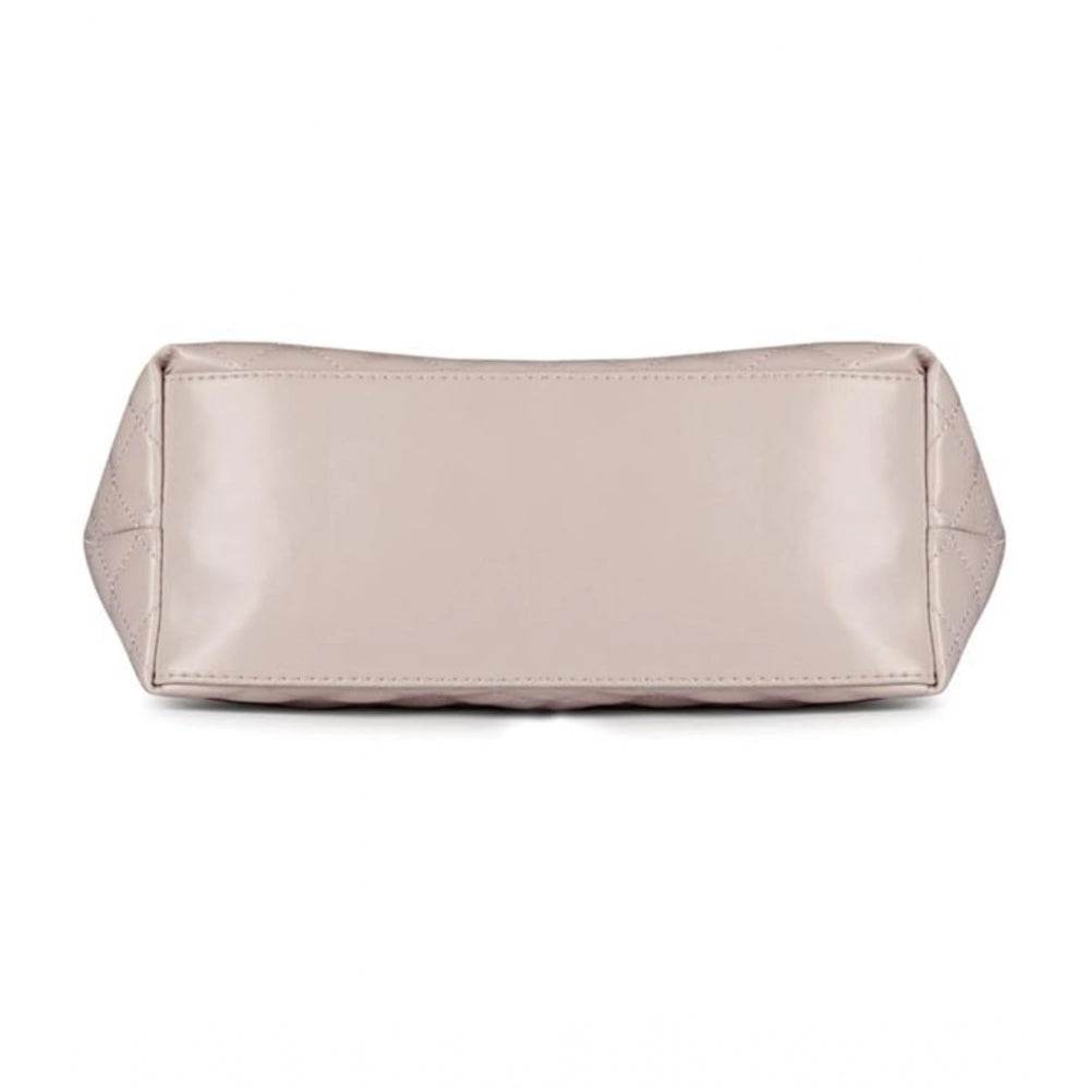 Generic Women's Polyurethane Textured  Shoulder Bag (lavender) - MYLUXURY LANE ENTERPRISE