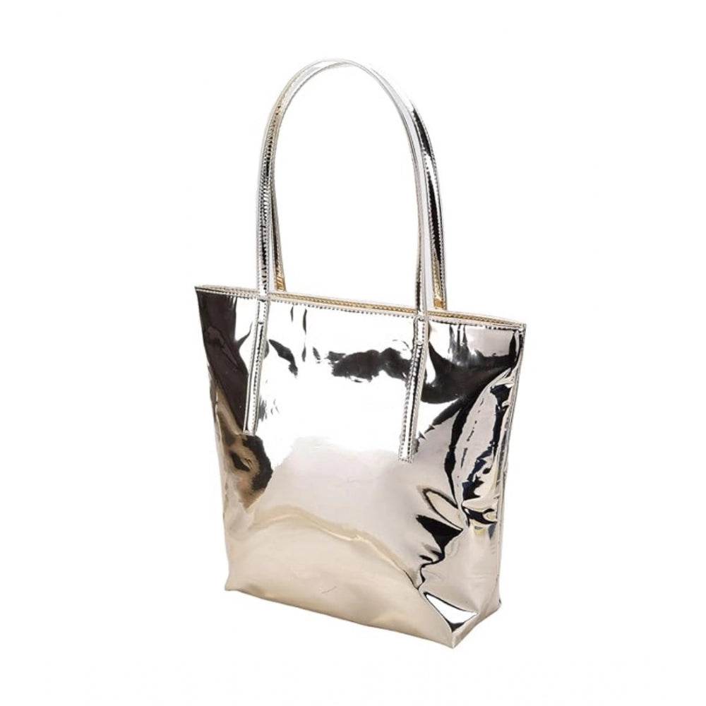 Generic Women's Synthetic Solid Shoulder Bag (Gold) - MYLUXURY LANE ENTERPRISE