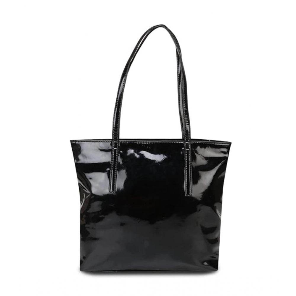 Generic Women's Synthetic Solid Shoulder Bag (Black) - MYLUXURY LANE ENTERPRISE