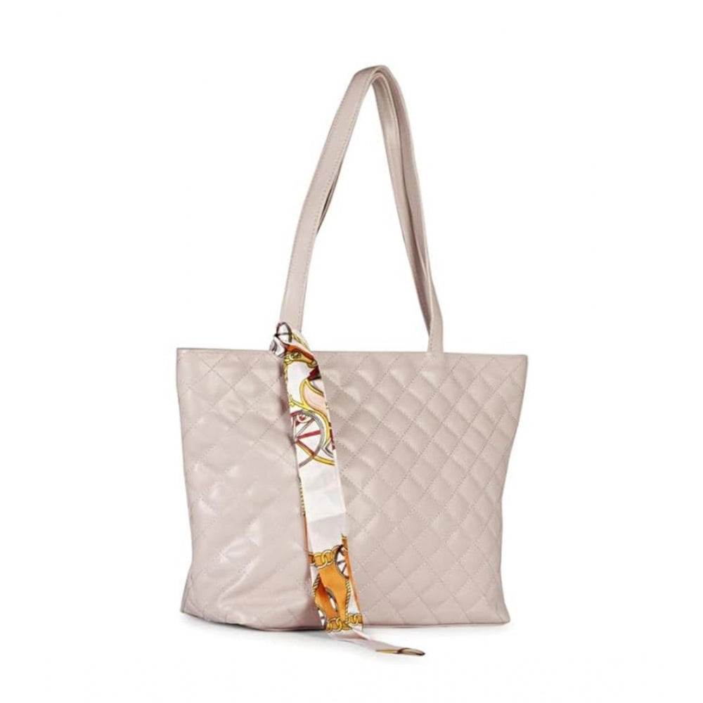 Generic Women's Polyurethane Textured  Shoulder Bag (lavender) - MYLUXURY LANE ENTERPRISE