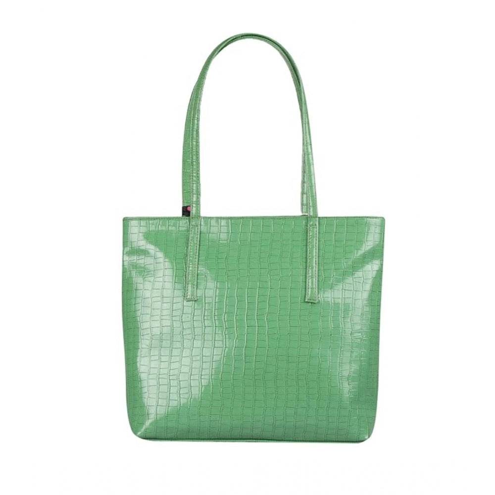 Generic Women's Polyurethane Textured, Croc Shoulder Bag (Green) - MYLUXURY LANE ENTERPRISE