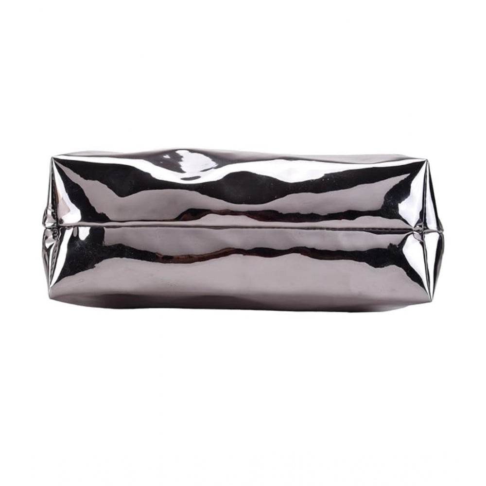 Generic Women's Synthetic Solid Shoulder Bag (Grey) - MYLUXURY LANE ENTERPRISE