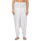 Generic Women's Casual Cotton Cambric Solid Drawstring Bottomwear (White) - MYLUXURY LANE ENTERPRISE