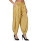 Generic Women's Casual Cotton Cambric Solid Elastic Waist Patiala Harem Pants (Beige) - MYLUXURY LANE ENTERPRISE