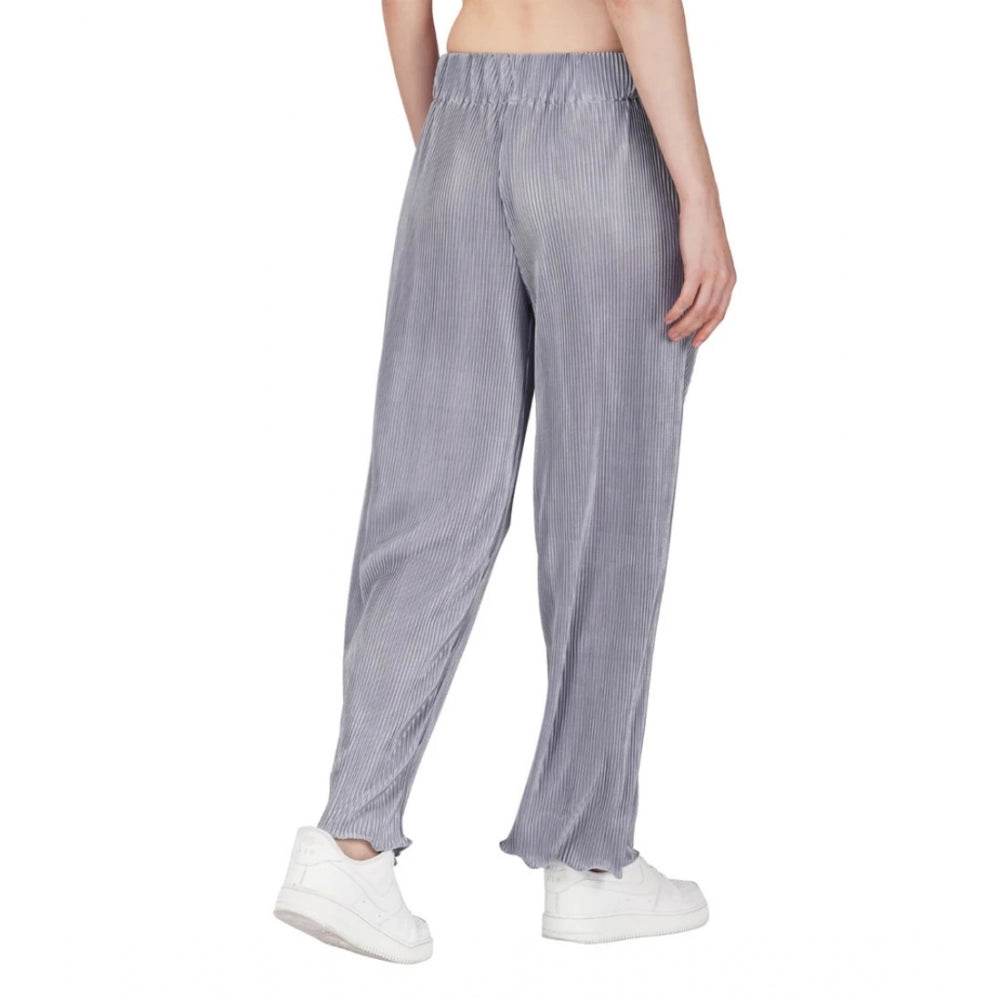 Generic Women's Casual Cotton Blend Striped Bottomwear (Grey) - MYLUXURY LANE ENTERPRISE