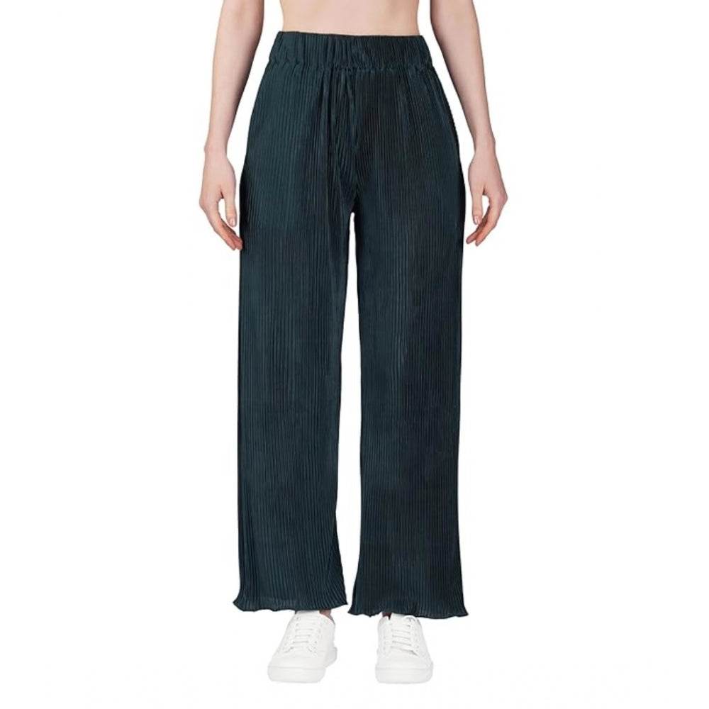 Generic Women's Casual Cotton Blend Striped Bottomwear (Blue) - MYLUXURY LANE ENTERPRISE