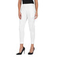 Generic Women's Casual Cotton Lycra Solid Trouser Pants (White) - MYLUXURY LANE ENTERPRISE