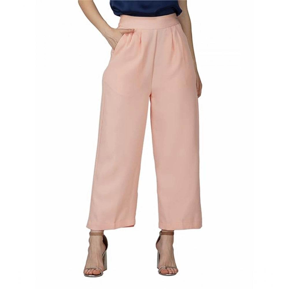 Generic Women's Casual Cotton Solid Pants (Pink) - MYLUXURY LANE ENTERPRISE
