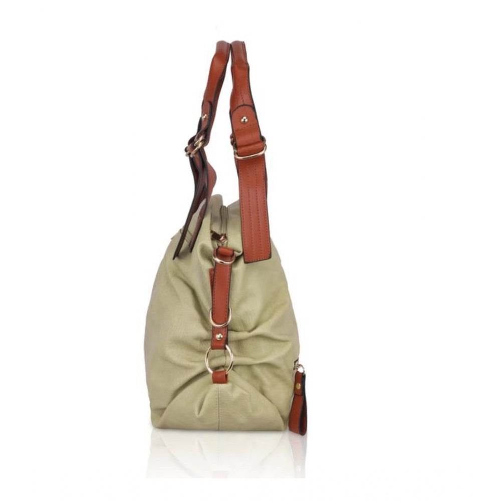 Generic Women's Faux Leather Solid Tote Bag (Green) - MYLUXURY LANE ENTERPRISE