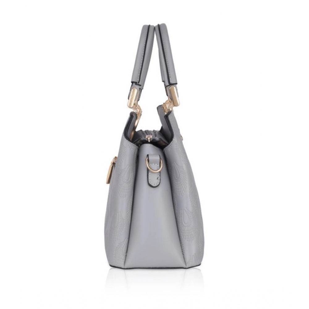 Generic Women's Faux Leather Printed Adjustable Long Belt Handbag (Grey) - MYLUXURY LANE ENTERPRISE