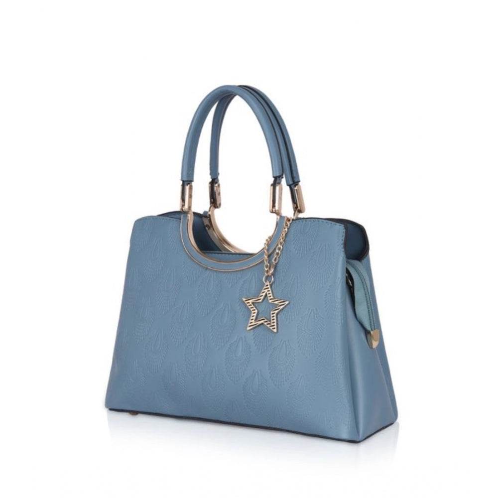 Generic Women's Faux Leather Printed Adjustable Long Belt Handbag (Blue) - MYLUXURY LANE ENTERPRISE