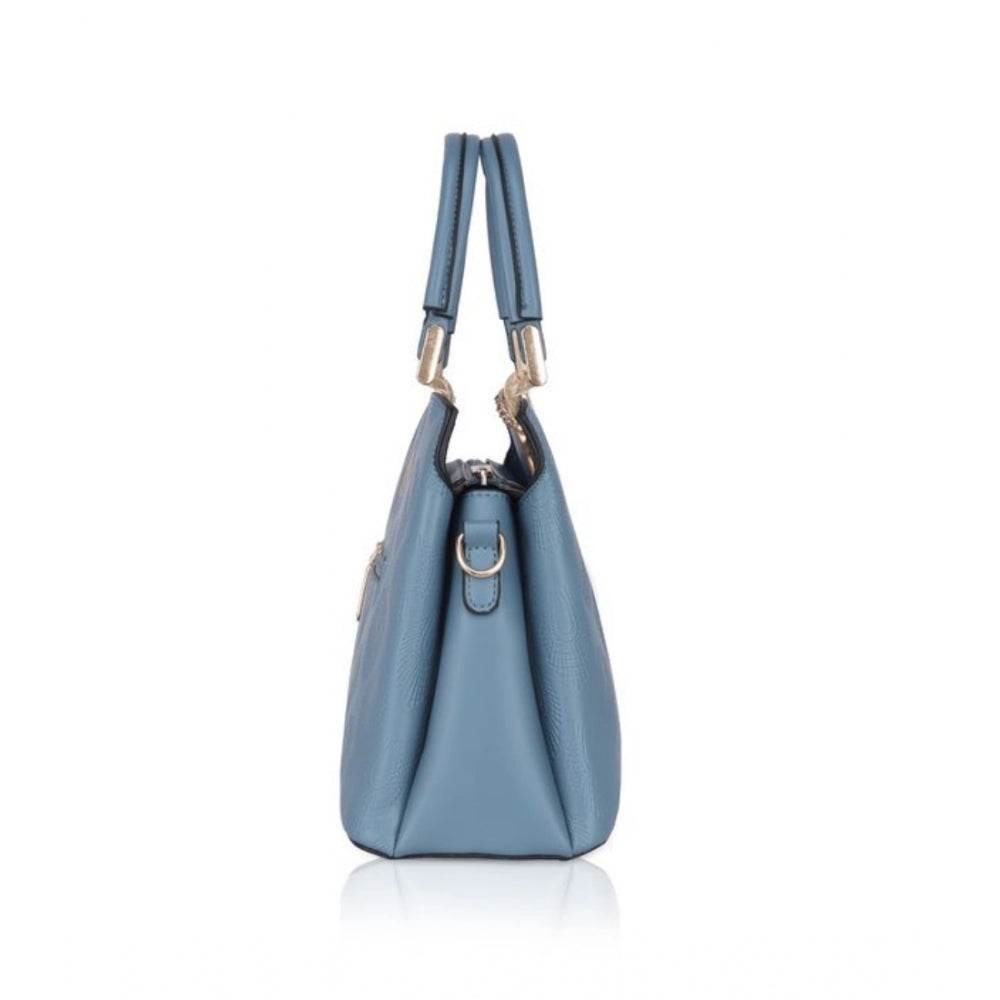 Generic Women's Faux Leather Printed Adjustable Long Belt Handbag (Blue) - MYLUXURY LANE ENTERPRISE