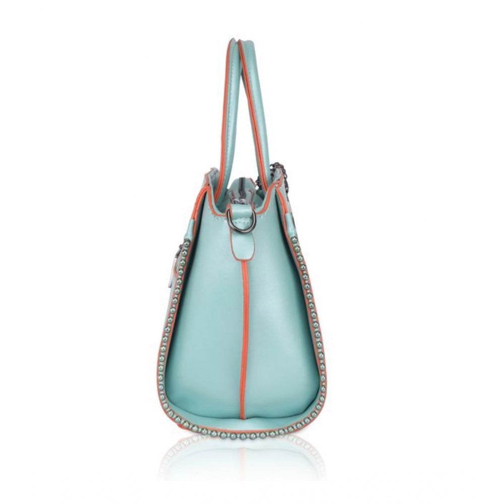Generic Women's Faux Leather Metal Beads Handbag (Green) - MYLUXURY LANE ENTERPRISE