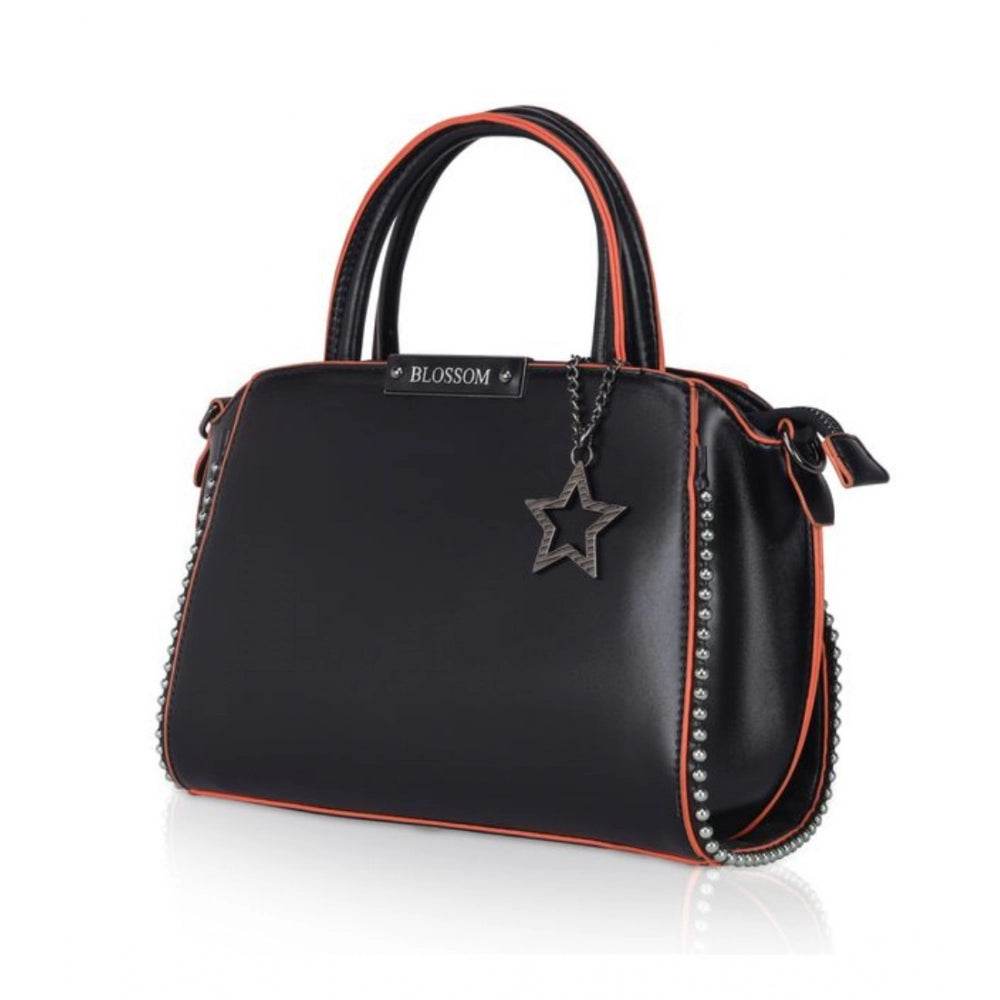Generic Women's Faux Leather Metal Beads Handbag (Black) - MYLUXURY LANE ENTERPRISE