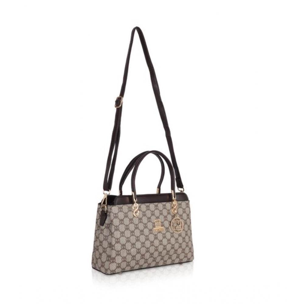 Generic Women's Faux Leather Printed Handbag (Coffee) - MYLUXURY LANE ENTERPRISE