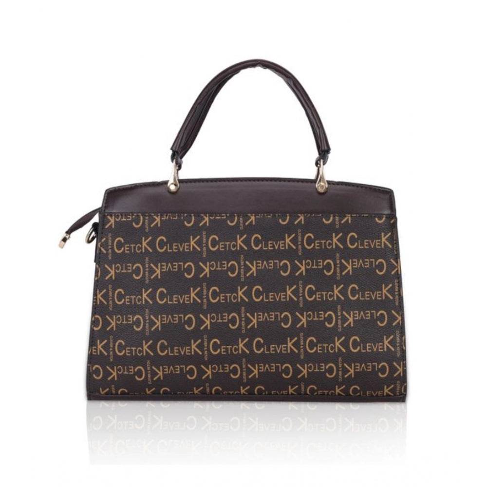 Generic Women's Faux Leather Printed Handbag (Coffee) - MYLUXURY LANE ENTERPRISE