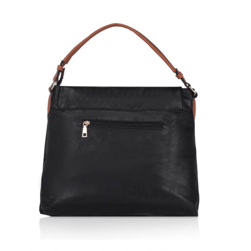 Generic Women's Faux Leather Solid Sling Bag (Black) - MYLUXURY LANE ENTERPRISE